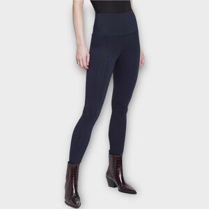 Lysse Navy Blue Center Seam Ponte Leggings L Tummy Control Flattering Smoothing